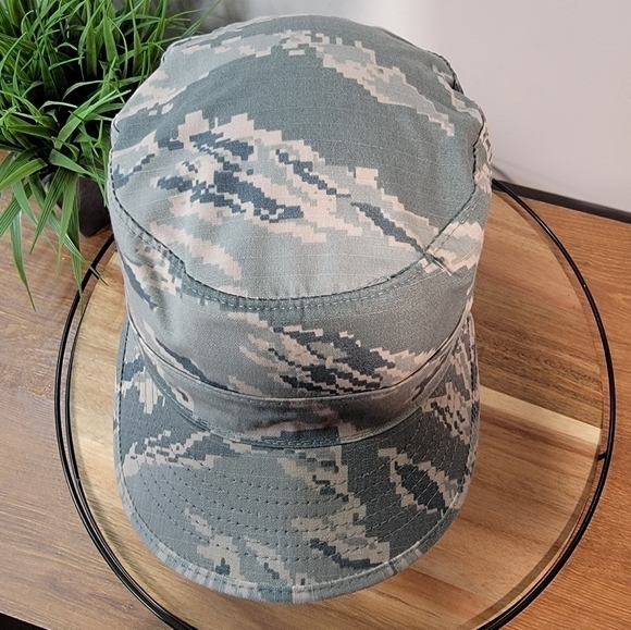 Cadet Cap Military Cap U.S. Air Force Digital Camo Camouflage Women's Size 7 1/8 - Picture 8 of 12